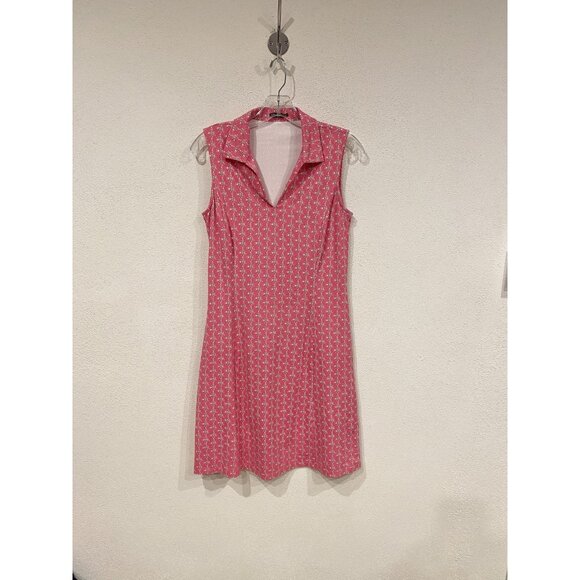 J McLaughlin Dress Womens Small Sleeveless Collared Spandex Floral Summer Casual - Picture 1 of 5